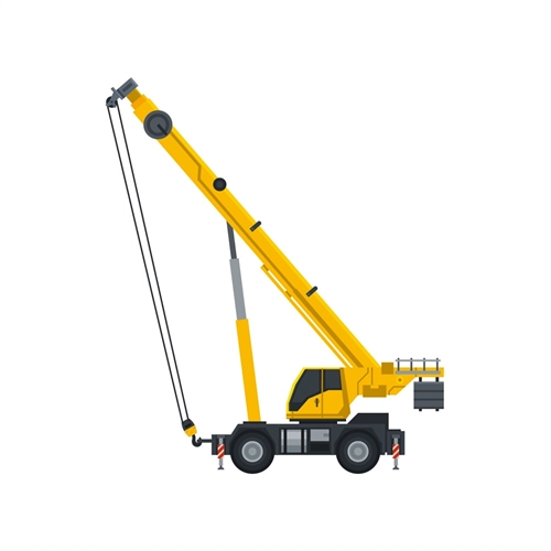 Construction Theme Telescopic Crane Transparent Sticker